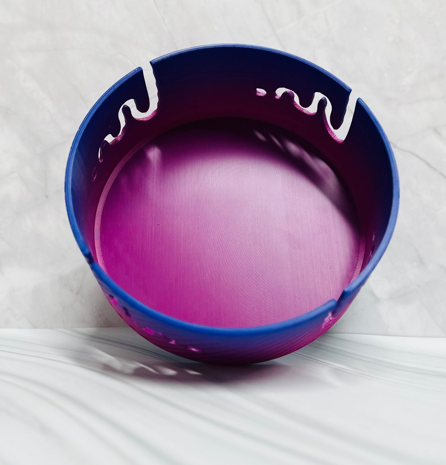 Ethereal Yarn Bowl Large - Twilight - Pink/ Dark Purple - 3d printed