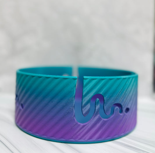 Ethereal Yarn Bowl Large - Aurora - Blue/Purple - 3D printed