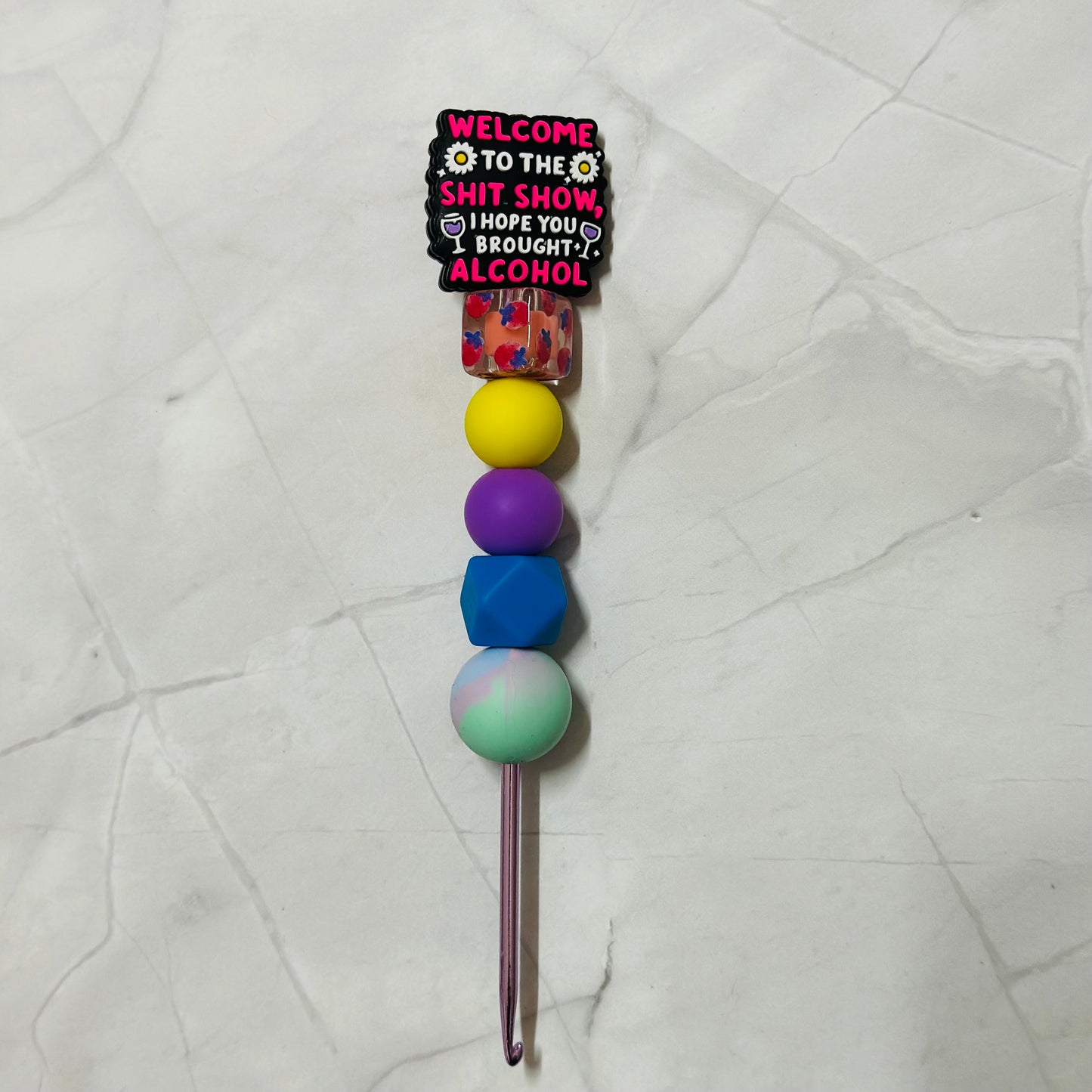 Silicone Bead ergonomic Crochet hook - 3mm - 5.5mm - Welcome to the shit show