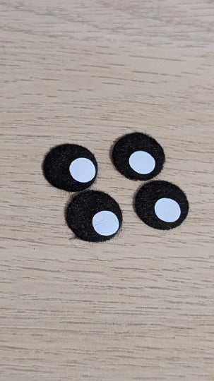 8 PAIRS Simple print Round Felt Eyes - 1.5cm Safety Eyes